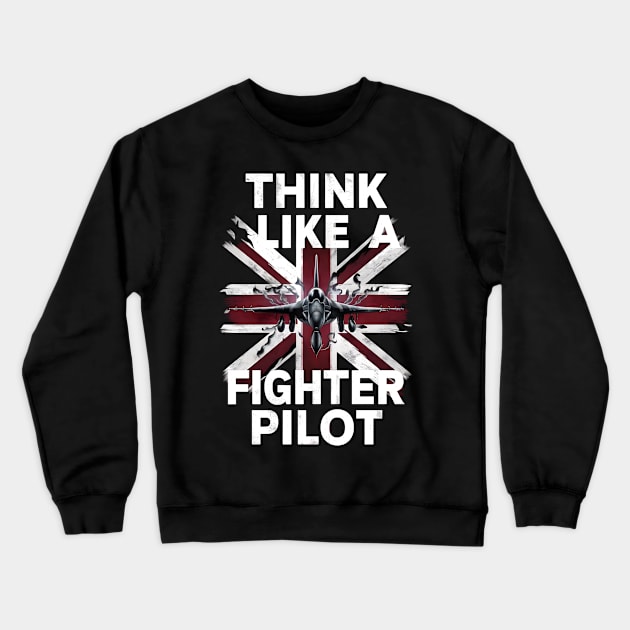 Think like a fighter pilot Crewneck Sweatshirt by BishBashBosh